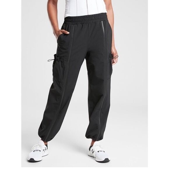NEW Athleta Stay Fly Black Pant Medium Petite - Picture 1 of 5